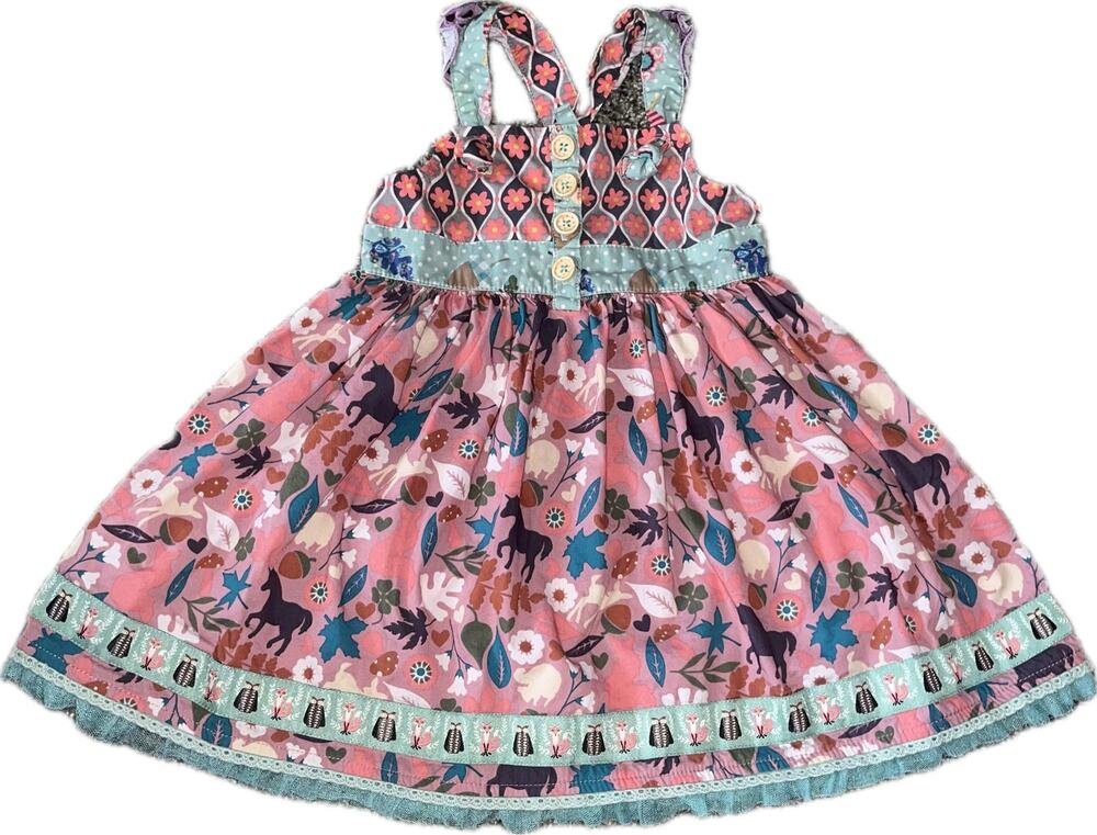 Matilda Jane Clothing Forest Friends Flutter Dress (Size 18–24 Months)